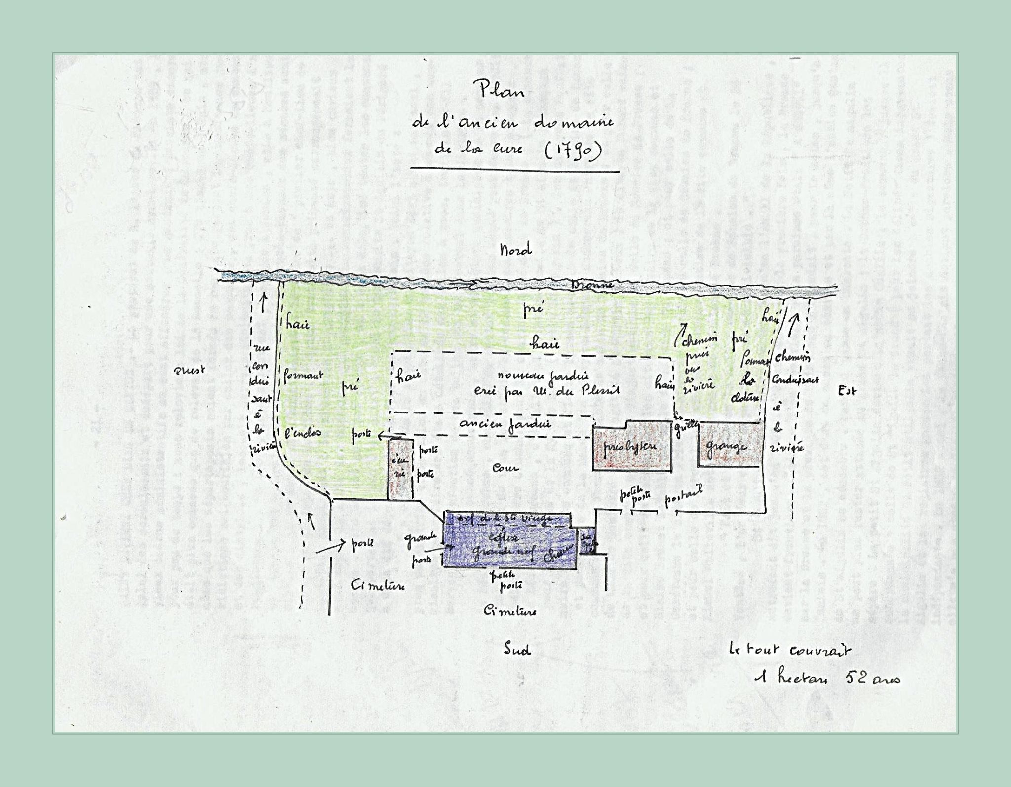 Plan de l’ancien domaine de la Cure