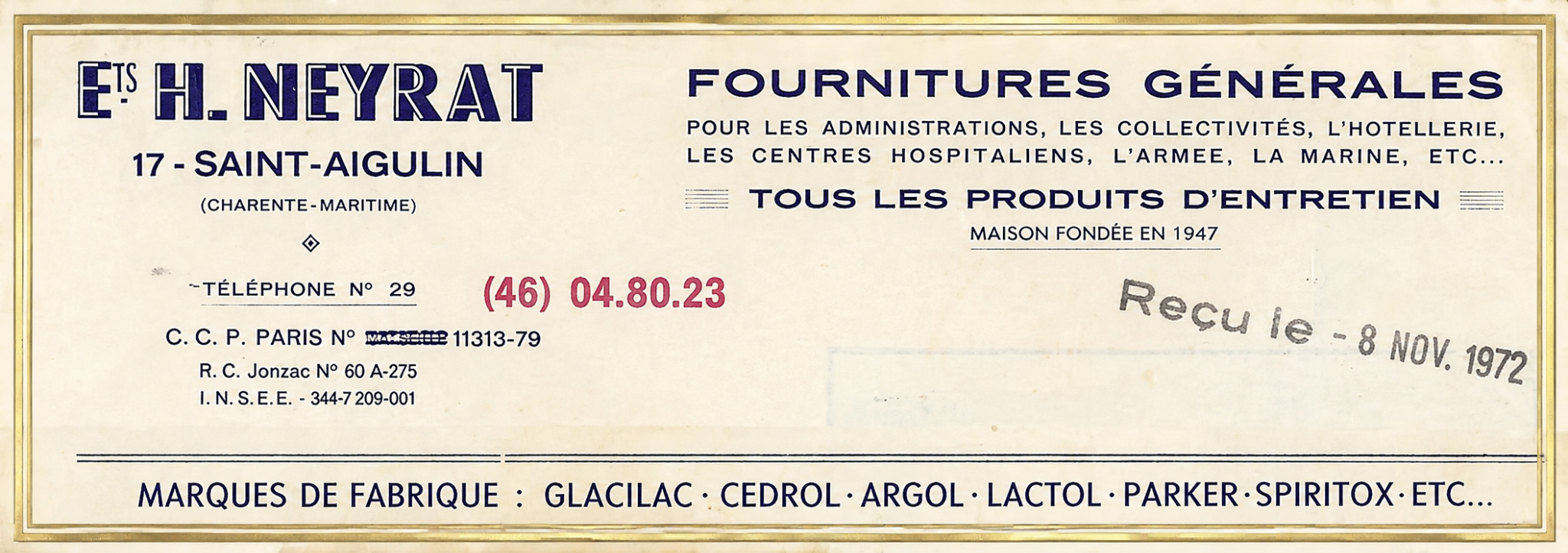En-tête de l’entreprise Neyrat