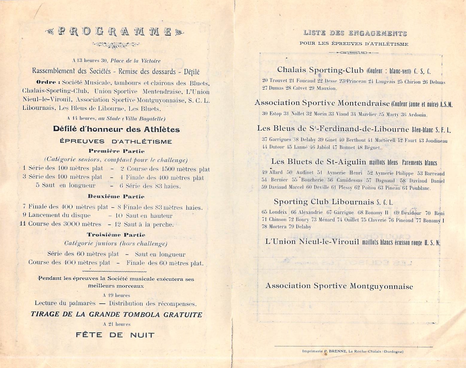La grande fête sportive des Bluets en 1924