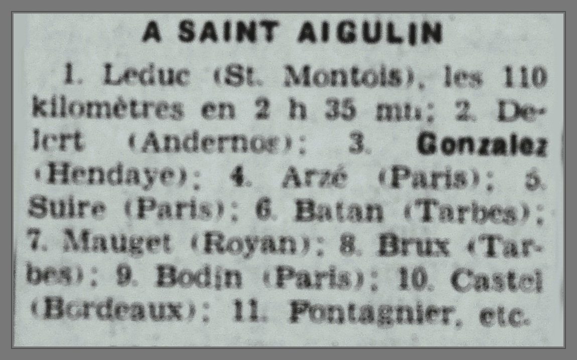 Succès de Christian Leduc  — 17 mai 1965.