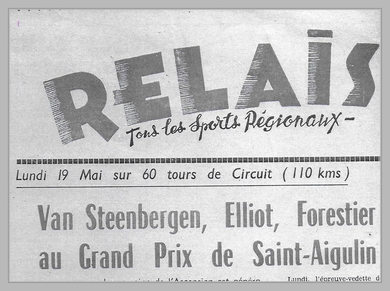 Quand les champions s'invitent à Saint‑Aigulin — Lundi 19 mai 1958.
