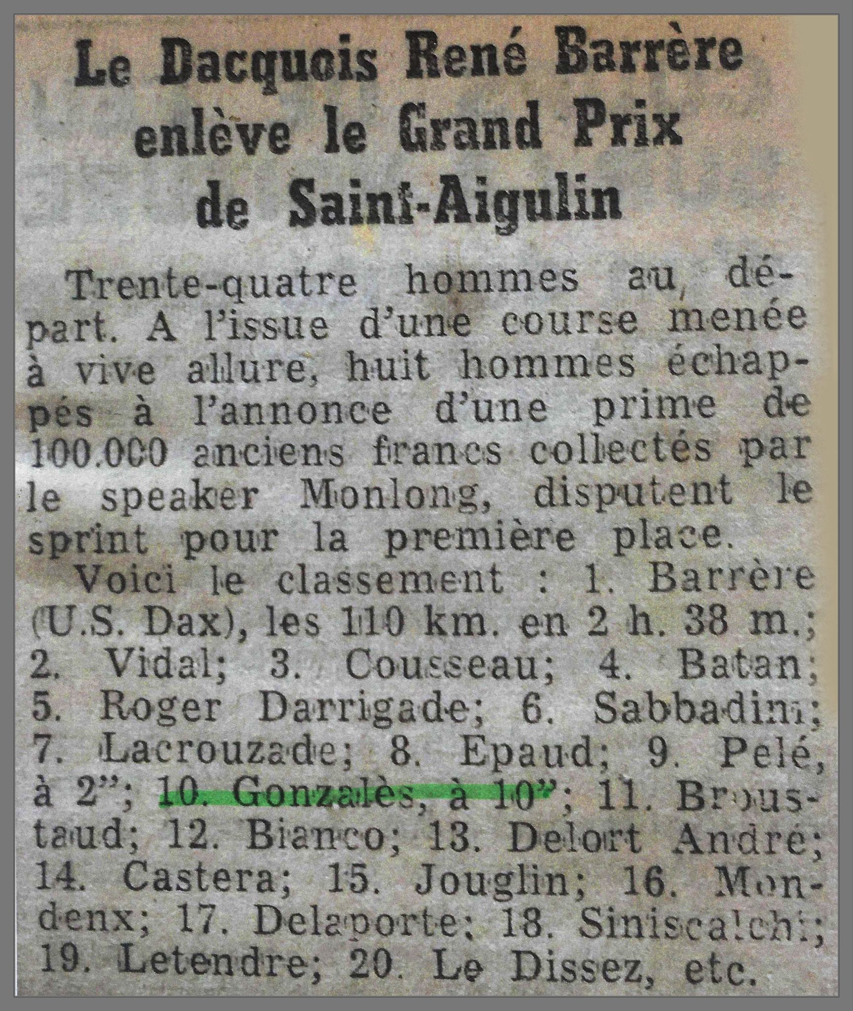 Les solides du Grand Ouest  —  20 mai 1963.